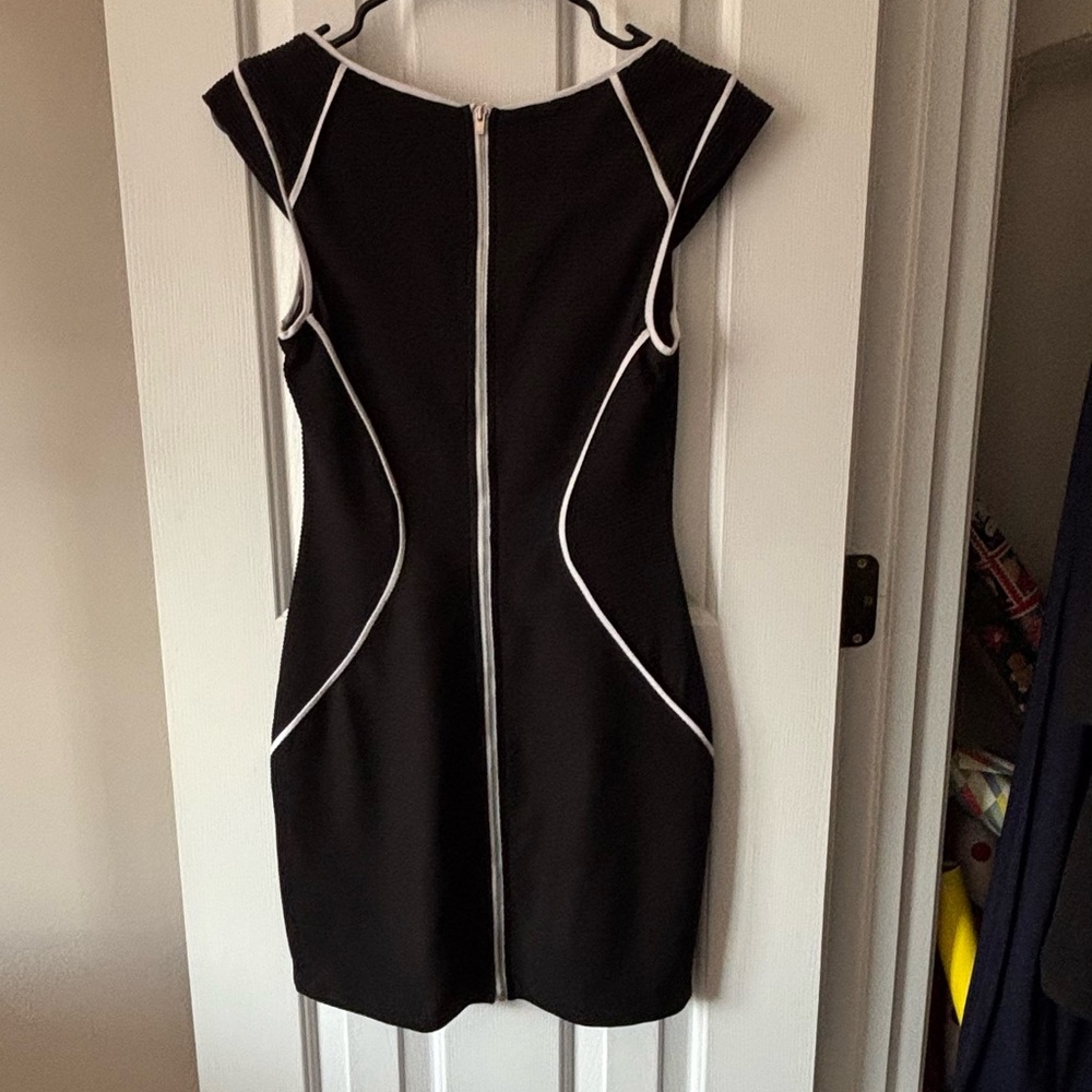 Express Black Dress with White Trim - Picture 4 of 4